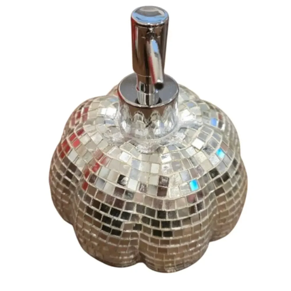 KASSADECOR Disco Pumpkin Soap Dispenser in Silver Mirror NEW
